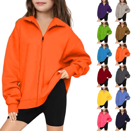 Boys Girls Fall Winter Jacket Lightweight Outdoor Windbreaker Hooded Packable Zip Lined Warm Casual School Clothes