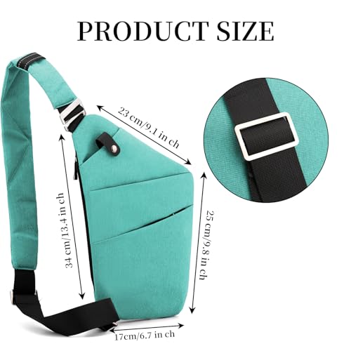 Image of Anti Theft Crossbody Bag,Sling Bag for Women Men,Multi-pocket Chest Shoulder Bag for Travel, Sport, Work