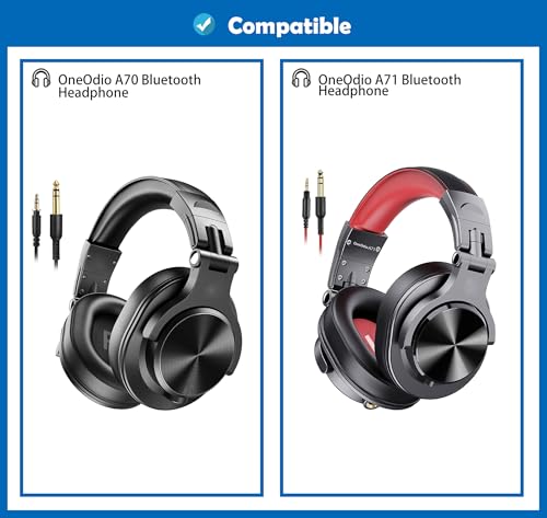 Repuesto almohadillas suaves para oreja Compatible con auriculares OneOdio A70 A71 Bluetooth con tela cómoda y espuma viscoelástica miniatura 2