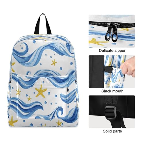 Dussdil Summer Sea Wave Shells (1) Kids Backpack Backpacks for Boys Girls Teen School Bookbag Laptop Bag Daypack Large Travel Sports Bags4