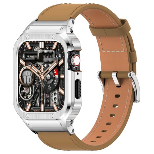 Image of Suplink Stainless Steel Metal Band Compatible with Apple Watch 45m 44mm 42mm 41mm 40mm 38mm, Metal Replacement Strap for iWatch Bands Series 8 7 6 5 4 3 2 1 SE