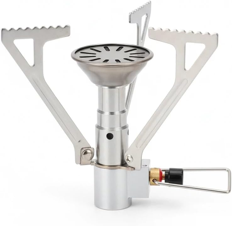 Portable Propane Camping Stove, Foldable Single Burner Gas Stove for Backpacking and Camping