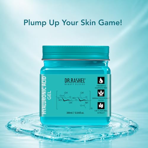 Image of DR.RASHEL Beauty Elixirs Hyaluronic Acid Gel Moisturizer Non-Sticky Daily Face Gel Revitalizes & Hydrates Boosts Skin Elasticity For All Skin Types (380ml)
