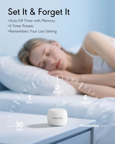 Sound Machine Flowtune White Noise Machine for Baby Adults, Mini Portable Sound Machine for Travel, 6H Timer, 18 Soothing Sleep Sounds Gift - Image 6