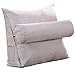 SCAHUN Headboard Cushion Cuscino Matrimoniale Comodino per Leggere A Letto Guidare Reclinabile Allevia La Fatica Regolazione 3 Marce Lavabile, 5 Colori,Gray-45×48×20cm