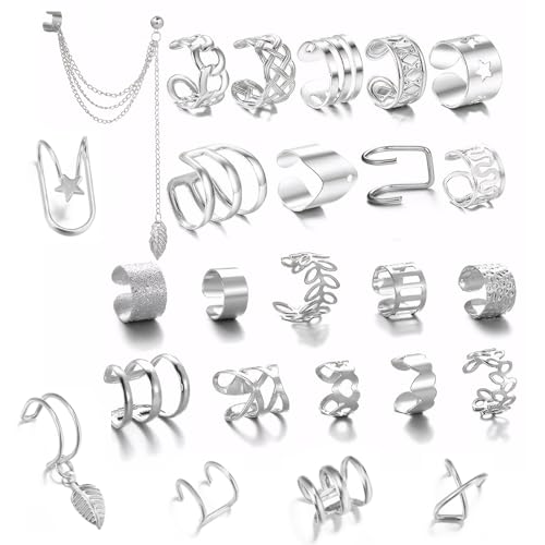 Belligern Lot de 27 boucles d'oreilles à clipser sans perçage - Pour femme - Convient pour un usage quotidien décontracté - Pour les personnes sans piercing, Acier inoxydable Belligern Lot de 27 boucles d'oreilles à clipser sans perçage - Pour femme - Convient pour un usage quotidien décontracté - Pour les personnes sans piercing, Acier inoxydable