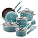 Rachael Ray 16344 Cucina Nonstick Cookware Pots and Pans Set, 12 Piece, Agave Blue