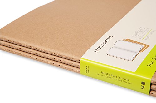 Moleskine Cahier Journal, Soft Cover, Xxl (8.5" X 11") Plain/Blank, Kraft Brown, 120 Pages (Set Of 3) #TOP4