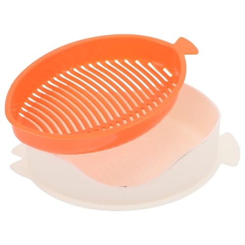 BAZEITFLOW Contenitore per Erba Gatta Idroponico in Plastica Bianco e Arancione Scatola per Piantare Erba Gatta da Vivaio Ampia Area di Semina Vaso Stabile e Traspirante per Coltivazione