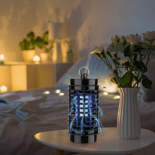 4 Pcs Summer Bug Zapper Indoor Electric Mosquito Zapper Insect Fly Zapper Mosquito Trap For Indoor Outdoor Home Patio Kitchen Backyard Camping Gnat Moth Fruit Fly, Black #TOP6