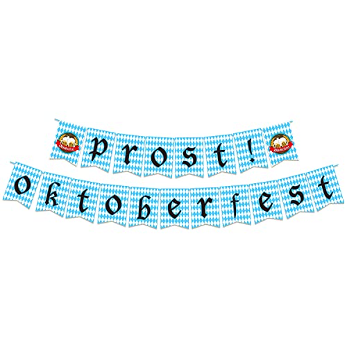 Oktoberfest Deko, Bayrische Deko, Oktoberfest Banner, Bayrische Girlande für Oktoberfest Party Schild Banner Wimpelkette Festival Party Zubehör Cover