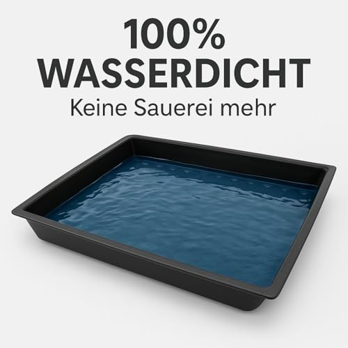Weedness Flexible Auffang-Wanne 80 x 80 x 12 cm Kunststoff Wasserdicht - Pflanzboden Grow Anbau Blumentopf Plastik Pflanz-Schale Untersetzer Pflanzen