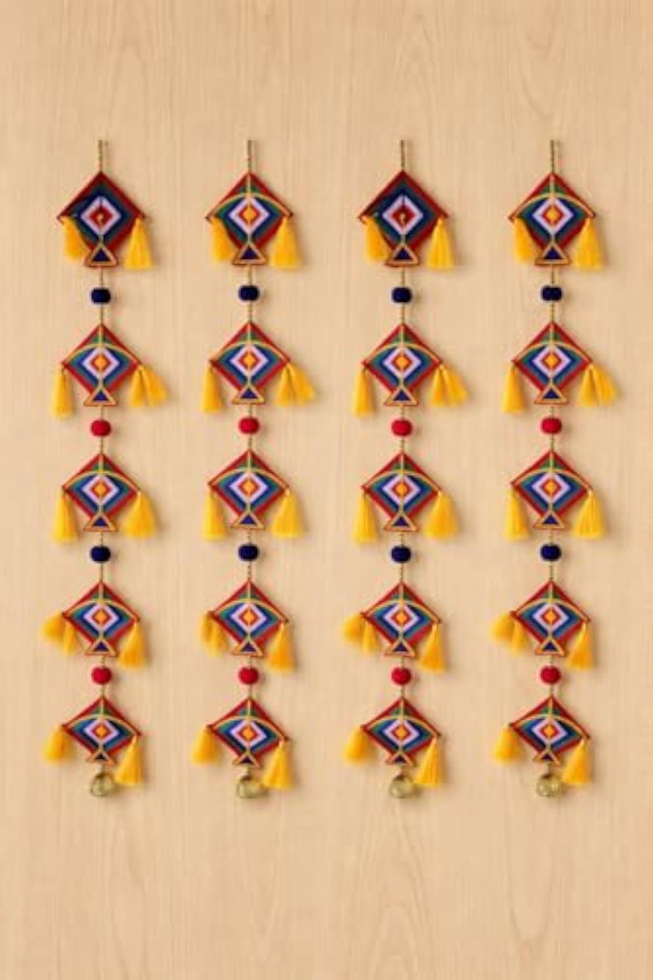 Traditional Tasseled Torans Hanging Bright | Door, Wall Hanging Kite String