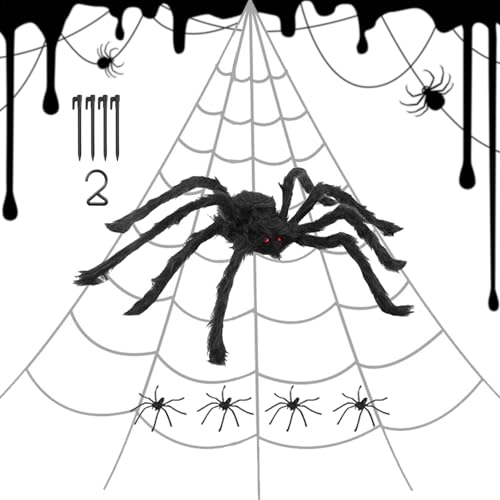 Toile d'araignée d'Halloween géante déco maison hantée et horreur extérieure - 2