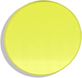 Filtro de Color óptico for microscopio, diámetro de 32mm, Transparente, Verde, Azul, Amarillo, Blanco Esmerilado, Amarillo, Vidrio óptico for microscopio biológico (Color : Yellow (Frosed))