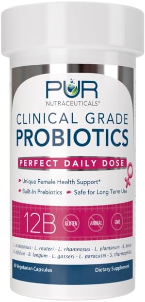 Woman's Clinical Grade Probiotics * 12 Billion CFUs/Serving * 10 Strains * Built-in Prebiotic * 60 Daily Capsules - 2 Month Supply * All Natural 100% Made in USA