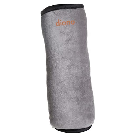 Diono Seat Belt Pillow for Kids, Super Soft Car Seat Belt Cover Travel Pillow for Head, Neck, Shoulder in Car, Universal Fit, Gray