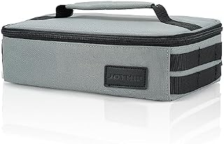 JOYHILL Tactical Lunch Box for Men, Small Lunch Bag Reusable Insulated Lunch Bag Mini Lunch Box with Handle for Office Work Picnic Beach, Grey