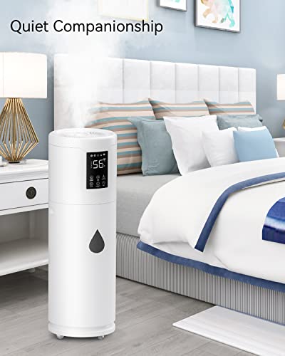 17L/4.5Gal Ultra Large Humidifiers for Bedroom 2000 sq ft, Quiet Humidifiers for Large Room, Tower Humidifier with 4 Mist Mode & Extension Tube for Home School Office Commercial Greenhouse Plants