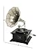 Deco 79 Mango Wood Functional Gramophone with Record, 14