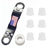 RV Water Heater Drain Plug Kit with Flag, Include Angled Wrench, 6 Pieces 1/2' NPT Replacement Plugs and...