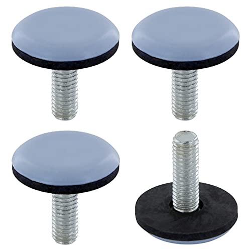 cyclingcolors 4X möbelgleiter mit Gewinde teflongleiter gewindegleiter stellfüße PTFE einstellfuß (M6) Cover