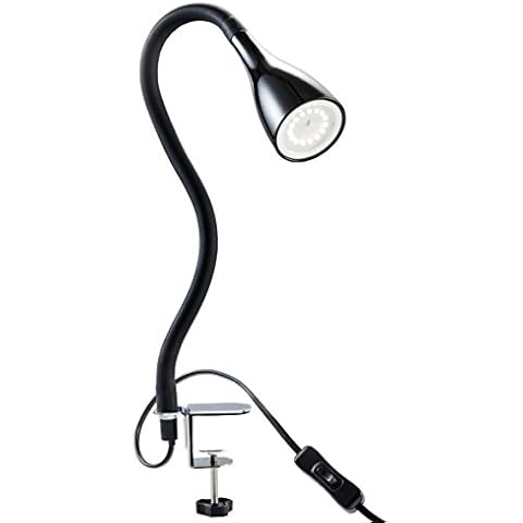 B.K.Licht - LED Klemmleuchte dimmbar schwarz Cover