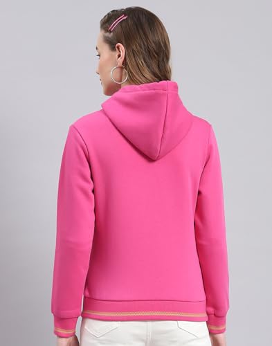 Image of Monte Carlo Womens Regular Fit Hooded Neck Full Sleeve Solid Sweatshirt (Pack of 1)