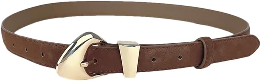 Frosted Cowhide Women's Leather Belt Decorated Casual Pants Jeans Vintage Women's Belt