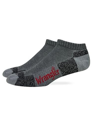Wrangler All Terrain Gear Mens Ultra Dri Seamless Toe Low Cut Ankle Socks 2 Pair Pack