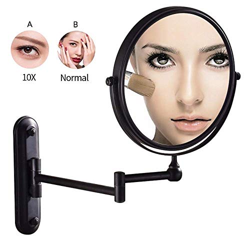 Miroir mural extensible double face noir pour simplifier votre rasage matinal - 6