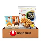Nongshim Korean Snack Box Sweet Variety Pack, Ugua Rice Crunch, Chocolate Roll and Salted Butter Roll Snacks...