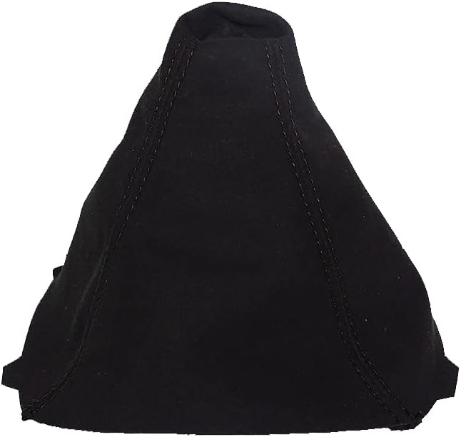 Compatible with Shift Boot for BMW Series 3 E90 E91 E92 E93 Faux Suede Various Stitching Colour Available (White Stitch)