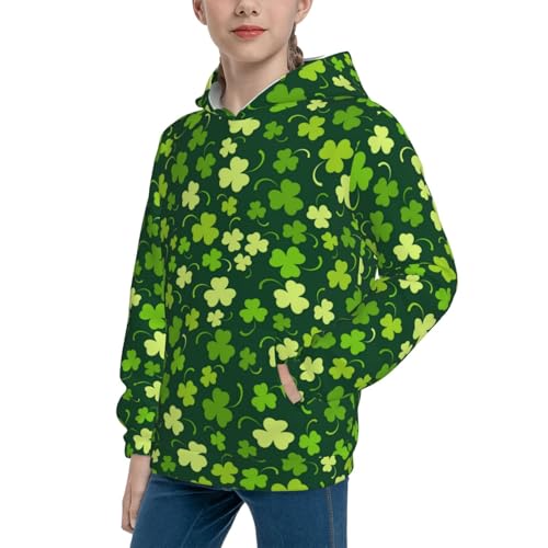 Happy St. Patrick's day Kid Hoodies Boys Sweatshirts Girls Pullover with Pocket2