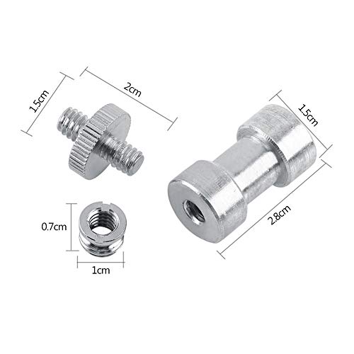 image for Mugast 5Pcs 1/4 Inch to 3/8 Inch Converter Threaded Screws Adapter Mou