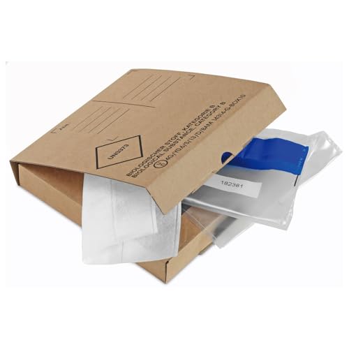 Dönges Verpackung für biologische Stoffe (Pappkarton Probentransport Probenverpackung Versandkarton), Kategorie B (UN 3373), als Maxibrief, 220 x 220 x 35 mm