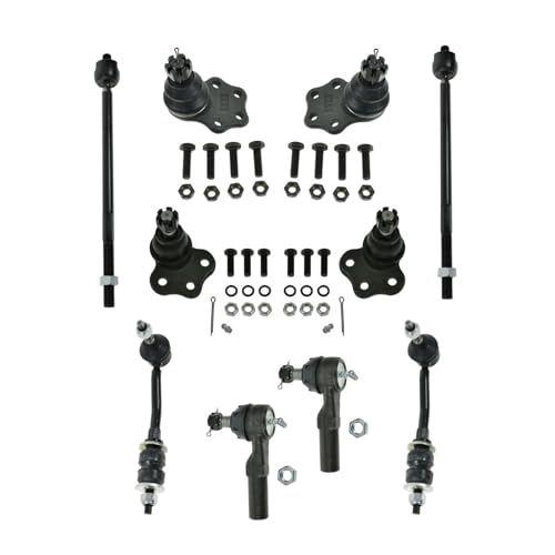TRQ Front Steering & Suspension Kit Ball Joint Sway Bar Stabilizer Link Tie Rod Compatible with 1997-1999 Dodge Dakota 1999 Durango