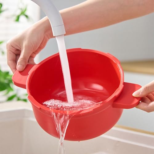 Vaporizador de verduras para microondas, olla multifunción a presión, herramienta de cocina multifuncional de 2,3 L, olla rápida para cena, desayuno, viajes, hogar, almuerzo, lugar de trabajo, campus - imagen 6