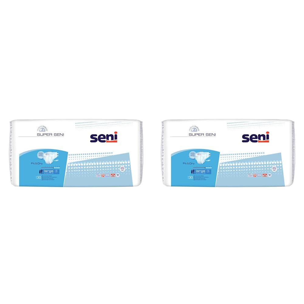 Seni Super Breathable Adult Diapers - 30 Pieces (Large) (Pack of 2) (B0D6YLJLN9) Amazon Price History, Amazon Price Tracker