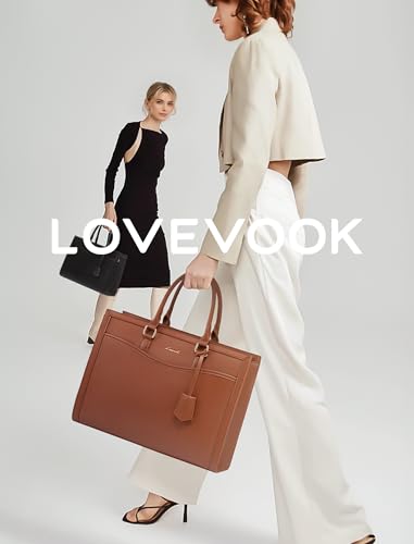 Image of LOVEVOOK Laptop Tote Bag for Women, Office Work Bag Briefcase fit for 15.6 inch Laptop, Large Capacity Teacher Bag Handbag