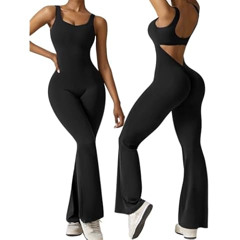 Vertvie Backless Flare Jumpsuit Cover