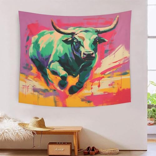 Tapisserie yak 3D pour dortoir étudiant et déco de chambre moderne