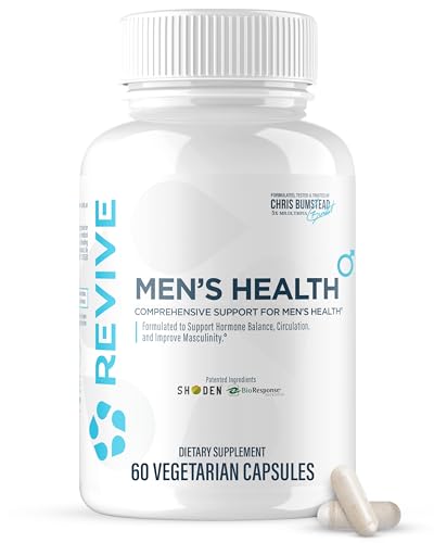 Revive MD DIM Supplement for Men - Hormone Balance Support, Male Sexual & Prostate Health - Healthy Testosterone Levels, Estrogen Balance, with Ashwagandha & Green Tea - 60 Vegetarian Capsules