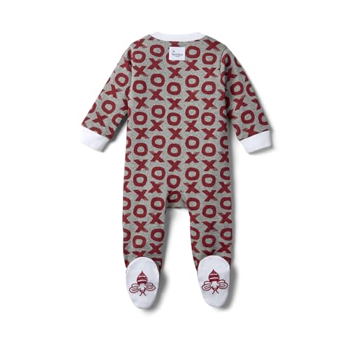 Image of Burt's Bees Baby unisex-baby Sleep & Play, Organic One-piece Romper-jumpsuit Pj, Zip Front Footed Pajama
