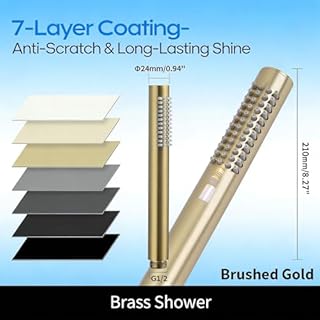 Soffione doccia ad alta pressione con forte spruzzo, doccia portatile in acciaio inossidabile 304 a risparmio idrico, color oro, di grado alberghiero, per un'esperienza lussuosa di bagni e spa