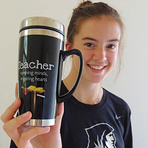 Teacher’s Travel Mug - Insulated Coffee Thermos With Lid, Inspirational Teacher Appreciation Gifts, Gift For Professors, Educators, And Teachers Assistants, 7 Inches Tall, 16 Ounces #TOP5