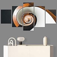 SIGNWIN 5 Panel Canvas Wall Art Architecture & Maps Closeup Cool Industrial Multicolor Patterns for Home Decorations Ready to Hang - 60