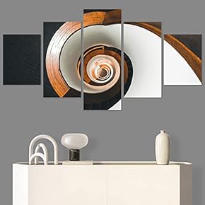 SIGNWIN 5 Panel Canvas Wall Art Architecture &...