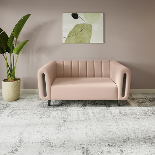 Image of Interio by Godrej Sofa Paramount 2 Seater Fabric Sofa for Living Room, 1-Year Warranty, Solid Wood, Beige