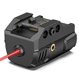 EZshoot Sub-Compact Pistol Laser Sight, Red Laser Sight for Pistol Handgun, Rechargeable Low Profile Laser Beam for 21MM Picatinny Rail Mount, Strobe Mode Available, Ambidextrous Switch